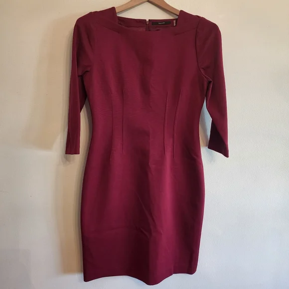 tahari burgundy dress Burgundy Tahari Bodycon Dress